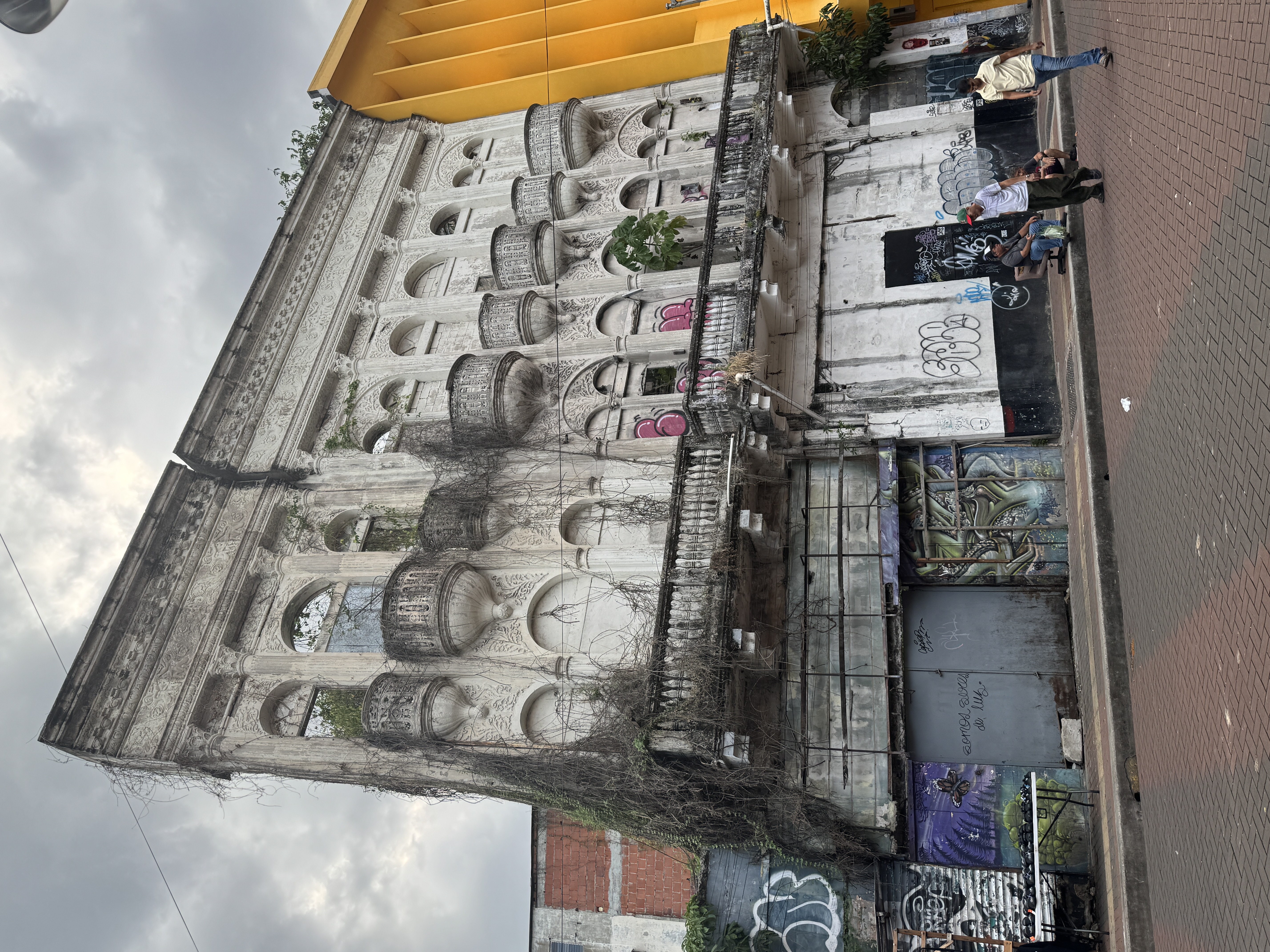There are lots of old buildings that need work.