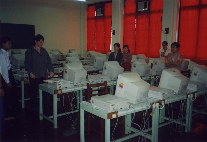 Moulmein University was closed down tight—those students are just trouble—but it had an air-conditioned and staffed computer lab.
