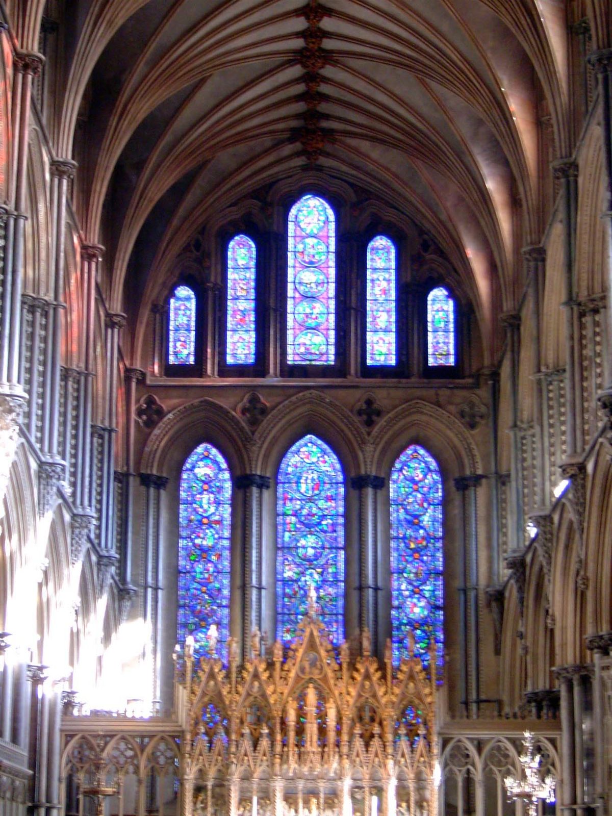 The presbytery, added in the 13th Century by a Bishop Hugh.
