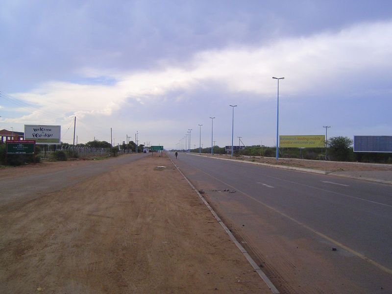 Where could the money from the sale of diamonds be spent? One obvious answer was infrastructure. Here: the four-lane road between Gaborone a