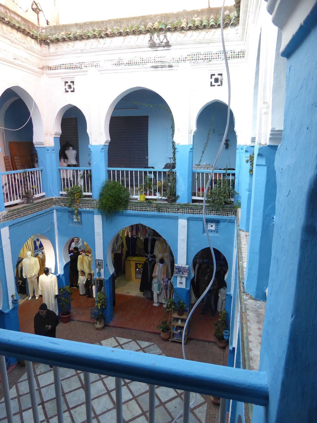 Lined with shops, it's the Fondaq or Inn Siaghins, now shops. Call it a deeper fusion of European and Islamic styles.