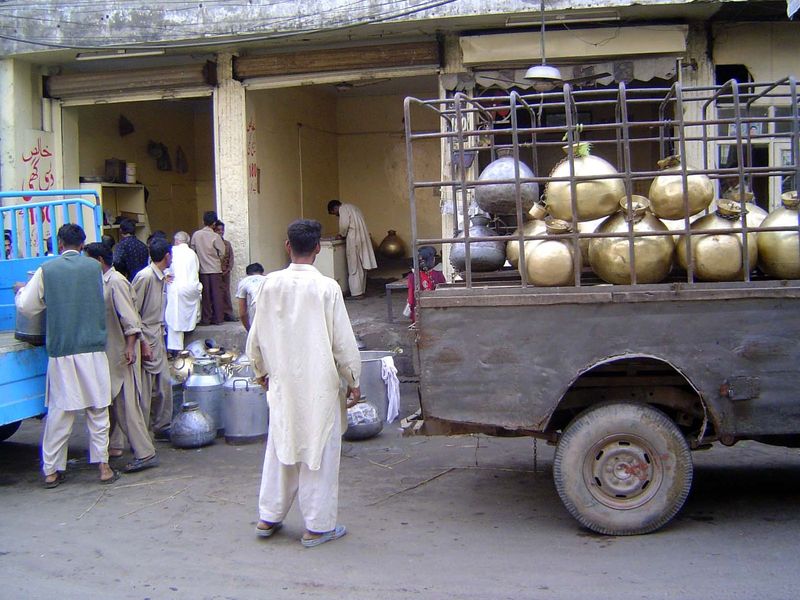 Milk delivery.