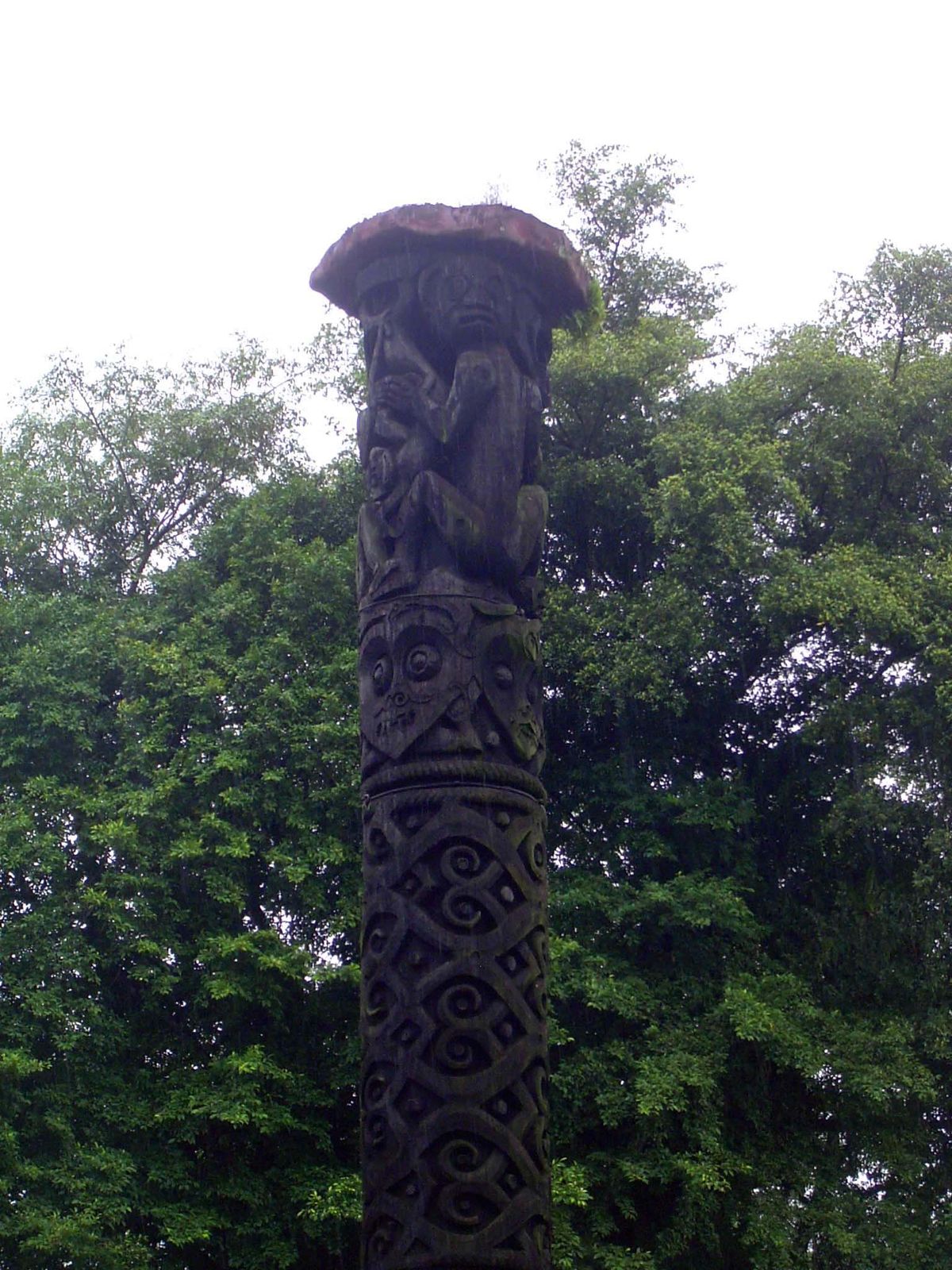It's called the Klirieng. It's a tomb post, intended to commemorate a dead chief.
