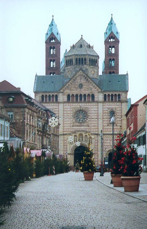 Maximilian leads straight to the Domplatz, or cathedral square. Calm thy skeptical palpitations: Speyer was mostly built in the 11th century