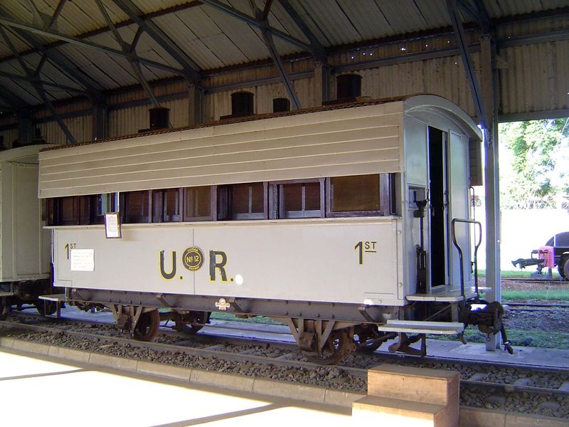 Here's another, this one at the adjoining railway museum, which is in much better shape than the railway station. The initials stand for Uga