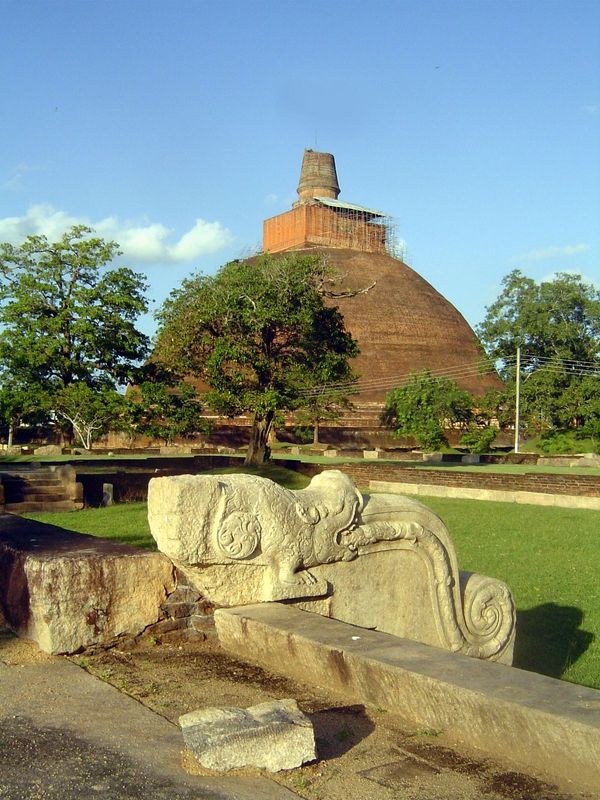This is the biggest dagoba of all, the Jetavana, built by another splinter group from the Mahavihara. It was built late in the third century
