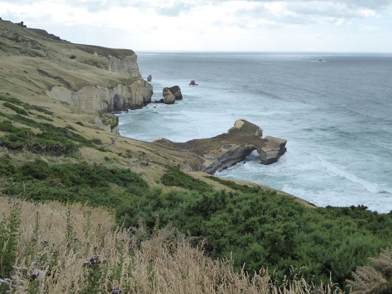 We're just a few miles from town, in fact within what is now suburban Dunedin. Go around the point, and you'll see a town and a beach.
