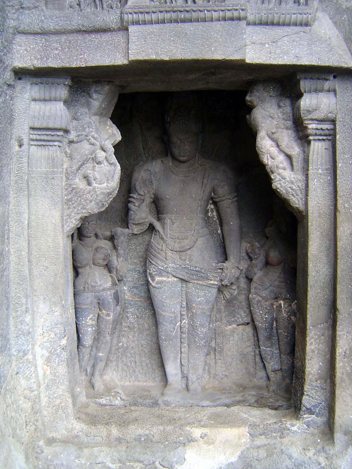 Maitreya is also represented in a niche on the upper level balcony.