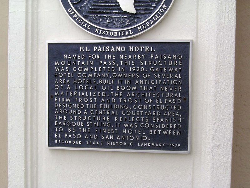 Plaque on the wall.