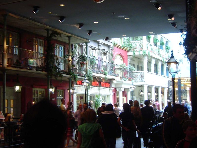 Have we somehow stumbled into the French Quarter? Non, monsieur, we are just leaving the food court.
