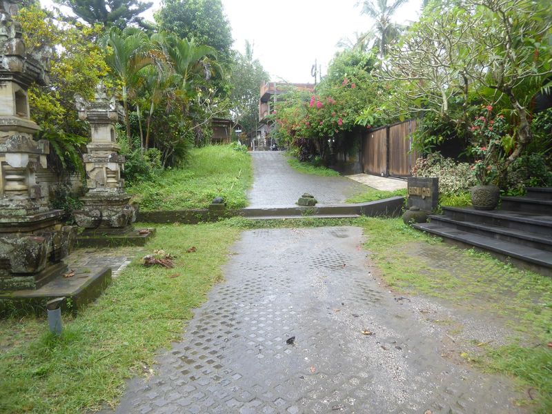 We land in a village.