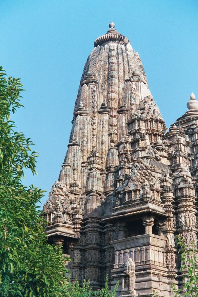 The shikara of the Mahadeva. Tower and sanctuary together form the vimana.
