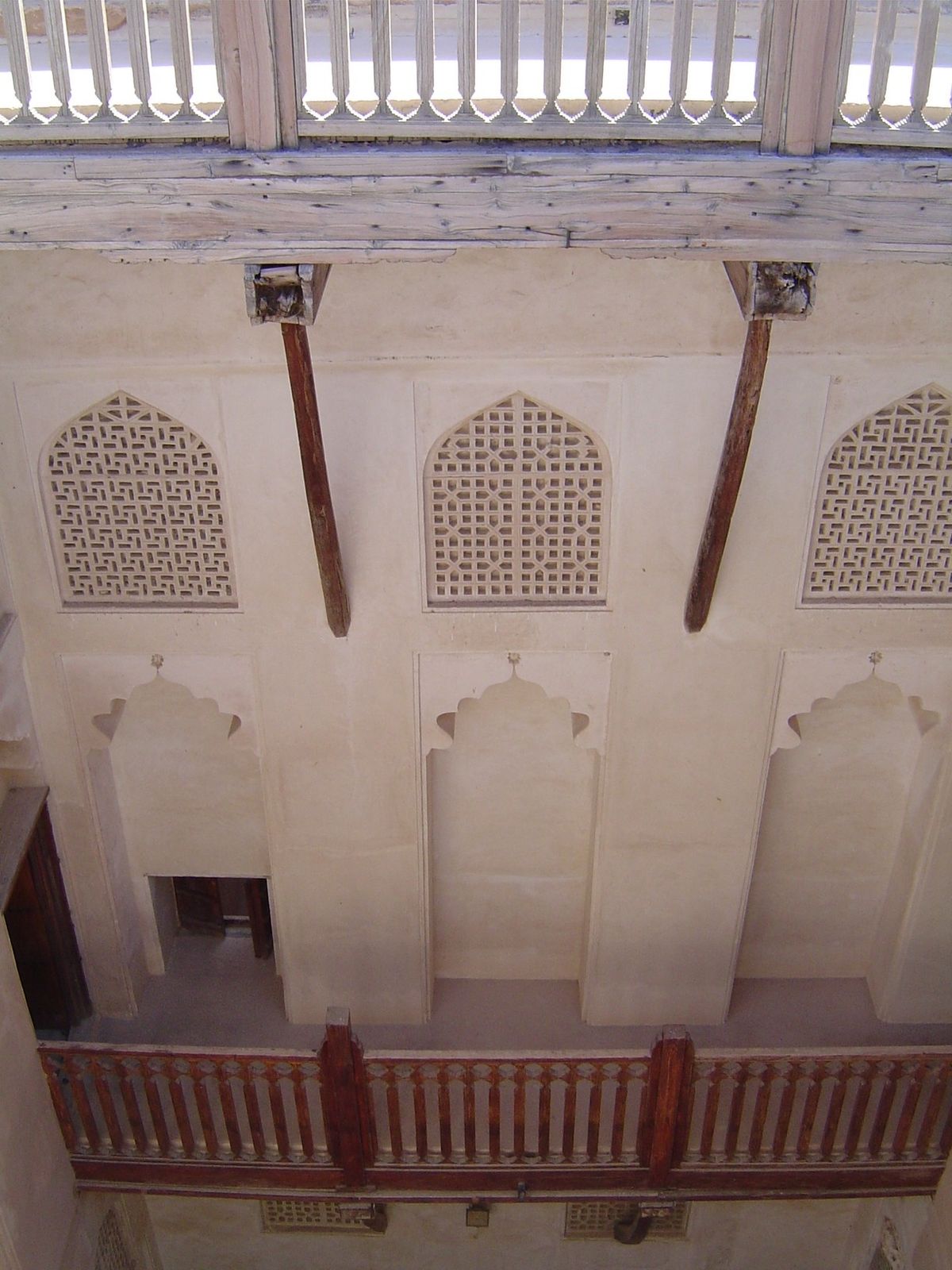 Courtyard wall, seen from the roof.