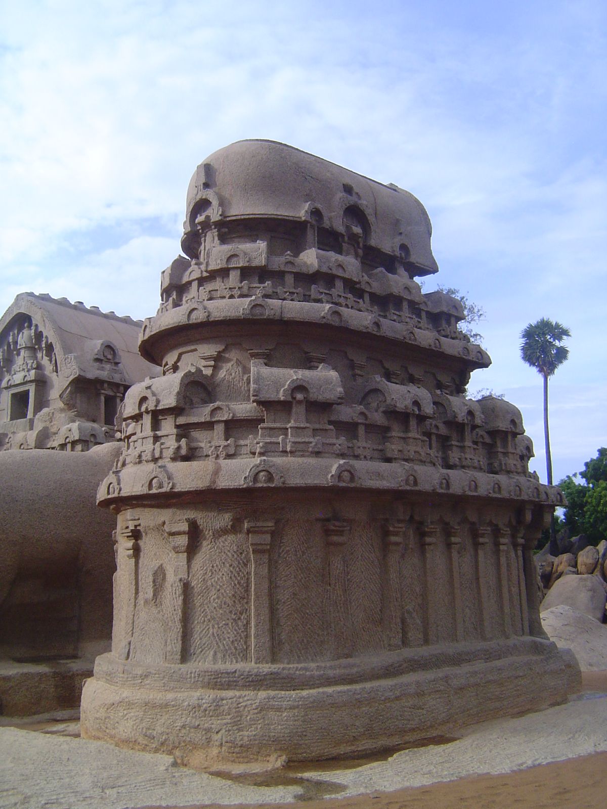 It's called the Sahadava Ratha. There is no interior corridor to perambulate the empty sanctum. The upper levels have miniature versions or 