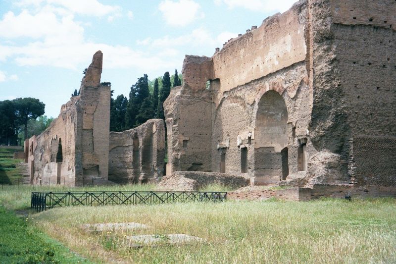 A thousand feet east of the Circus Maximus, the baths of Caracalla opened in 217 and operated until Viteges destroyed their water supply dur