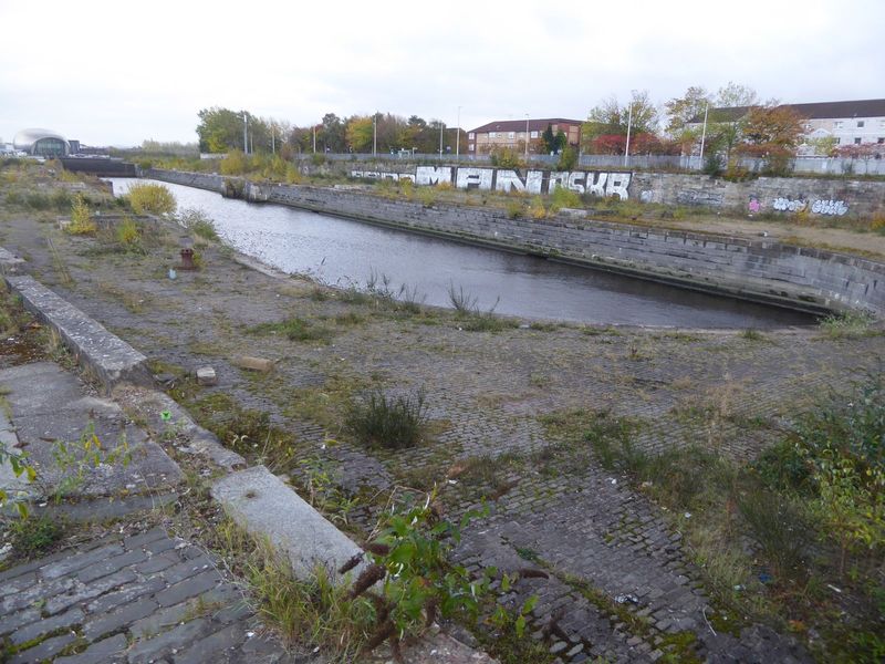 Most of the old shipbuilding landscape has been cleared away, but a half mile upstream from the transport museum there are three graving doc