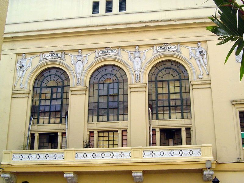 Despite Parsons' misgivings, Filipino architects mastered the neoclassical idiom. This is the courtyard of the City Hall, designed about 193