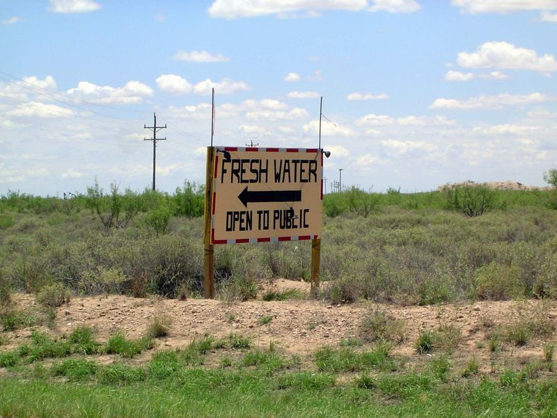 How many places in this country offer water to anyone with a tank to pick it up? Welcome to West Texas.