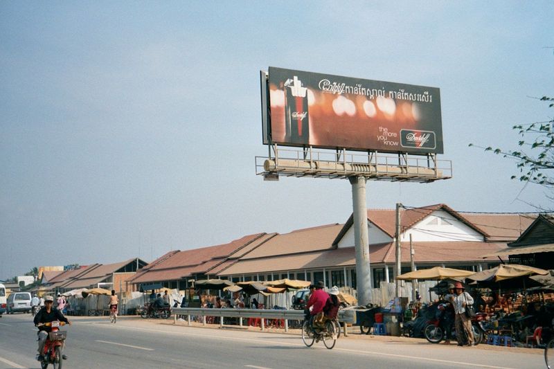 And here's the market, graced by a pole sign.