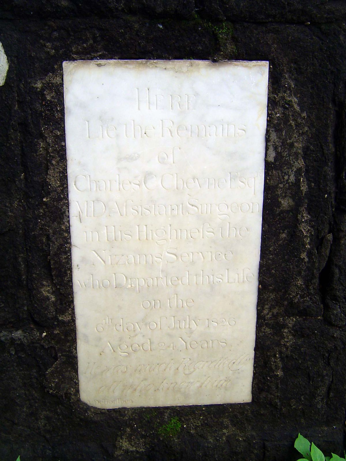 A simpler stone: a doctor dead at 24.