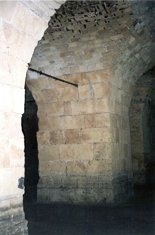 The so-called "dormitory," deep within the recently excavated fortress of the Knights Hospitallers: it may have been used for other purposes