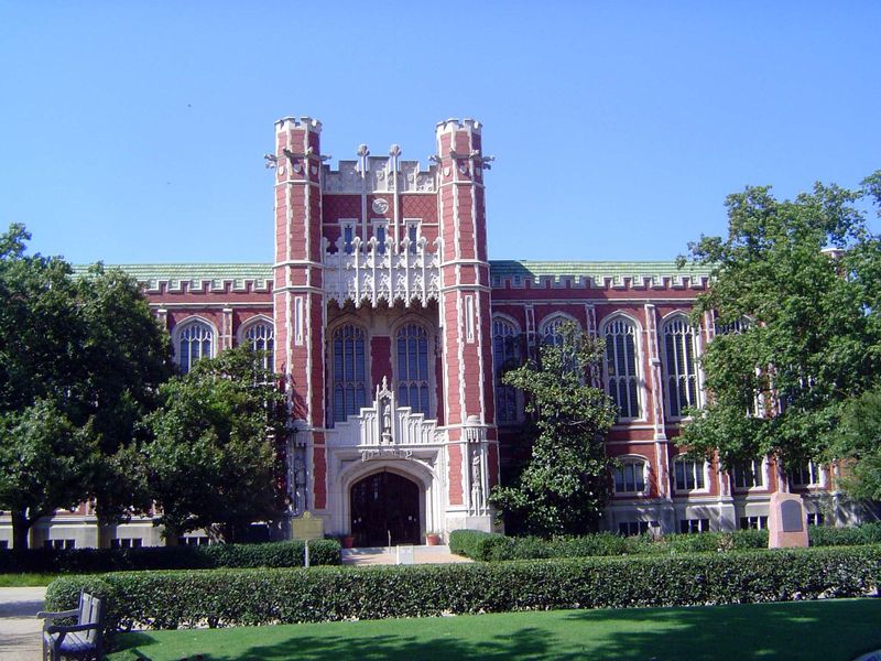The Gothic Summit was reached in 1930 with yet another main library, named Bizzell after William Bizzell, the university president from 1926