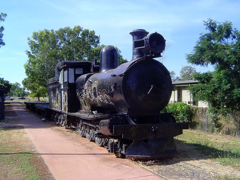 The railroad has been relocated, but bits survive from the old days.