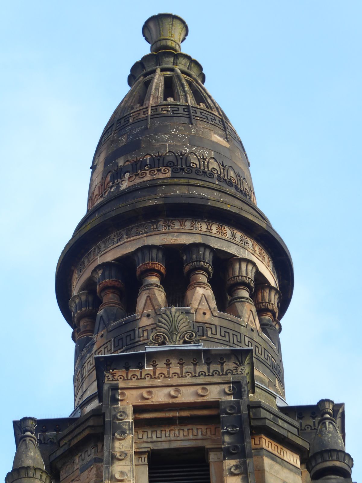 The tower makes me wonder why Thomson ever got the nickname "Greek." See the line of railway cars trundling along?