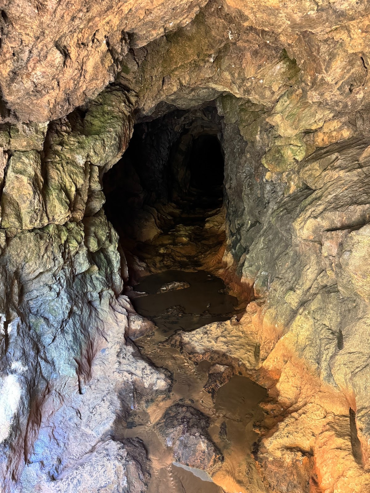 Here it is: 7,874 feet long with eight vertical shafts.