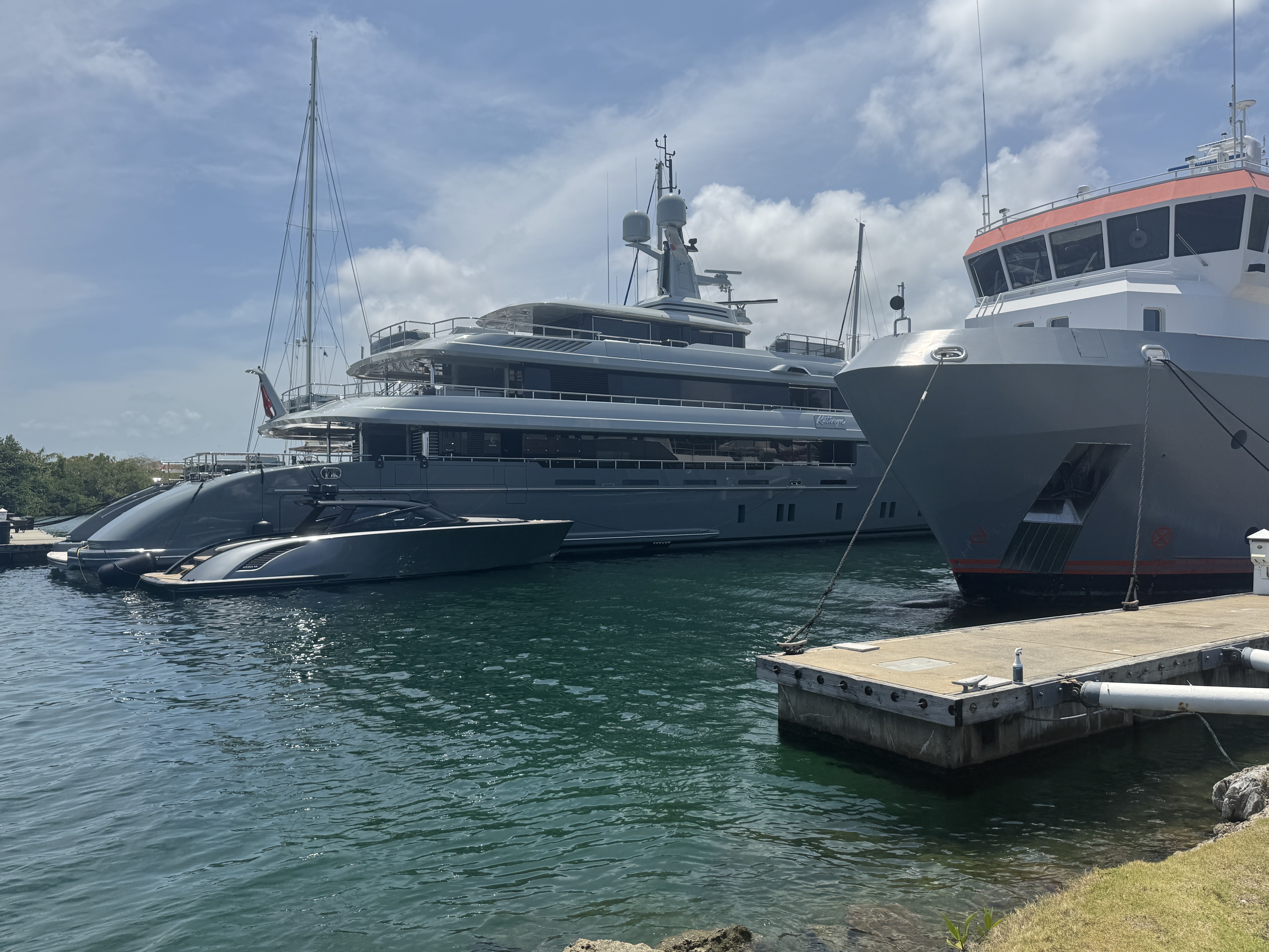 It's not for dinghies.  There were boats here from all over the world.