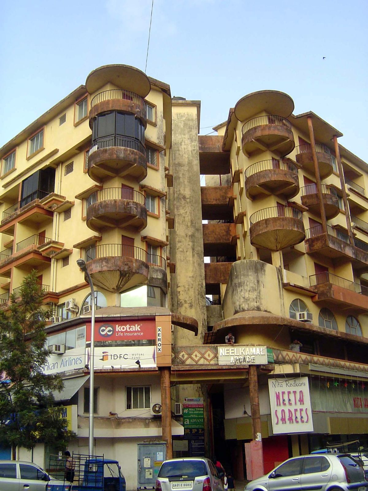 An apartment building, perhaps from the 1950's?