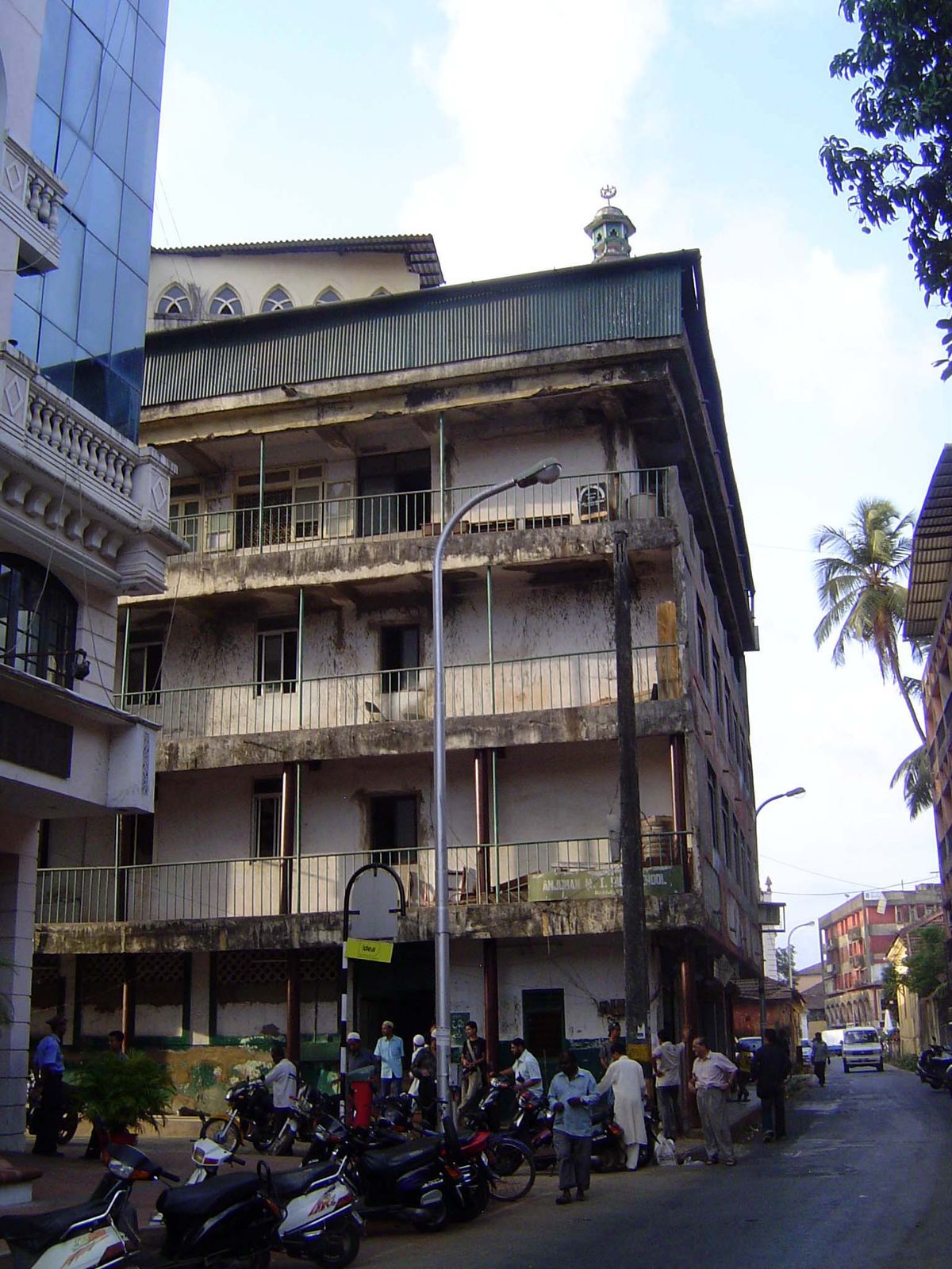 The city's mosque is strikingly pedestrian.