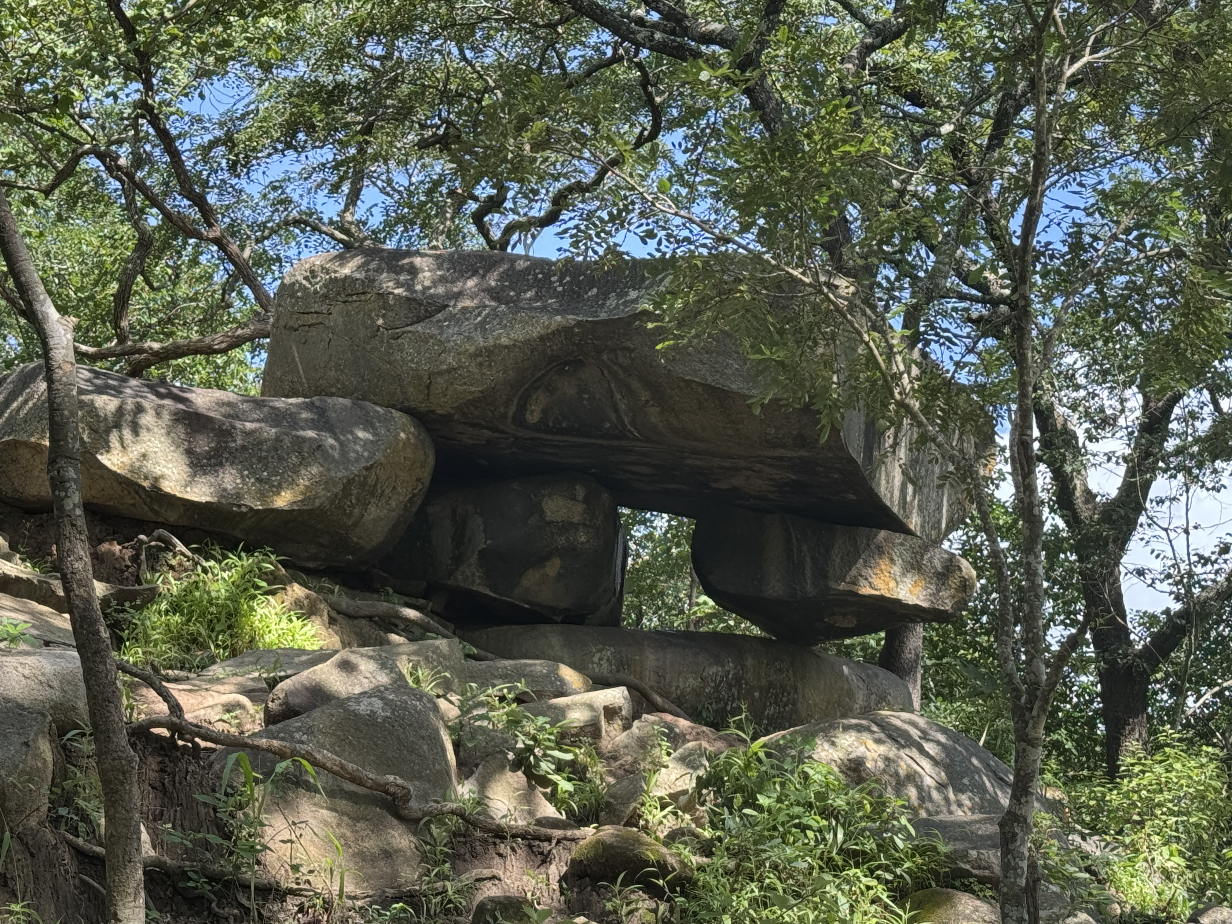 The Sanjika Rocks, an emotive spot five minute's walk from Chilembwe's church.  He is said to have come here to reflect.  It would be a good