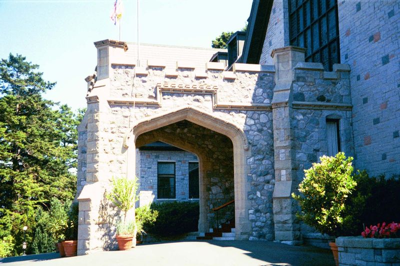 Only the porte-cochere dates from then.