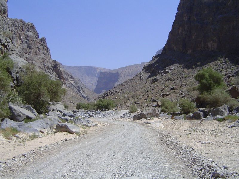 Surface water is so uncommon that the government grades roads right through the deepest part of the valley.
