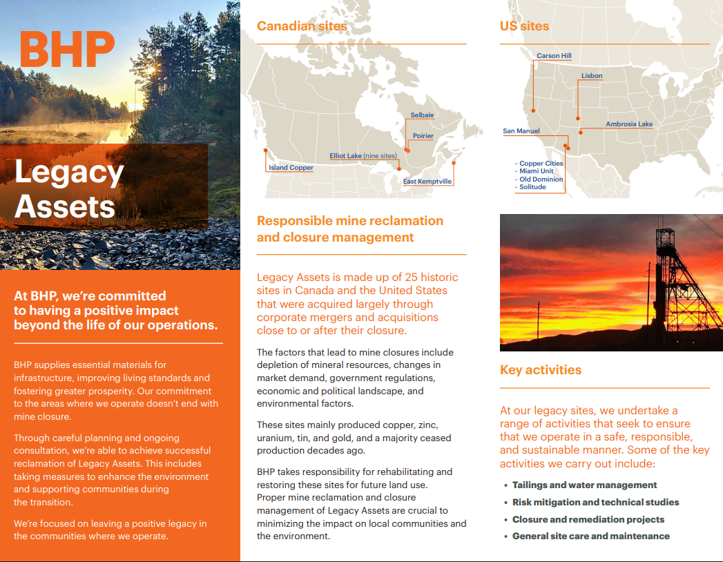 The property now belongs to BHP, one of the biggest mining companies in the world.

https://www.bhp.com/-/media/project/bhp1ip/bhp-com-en/do