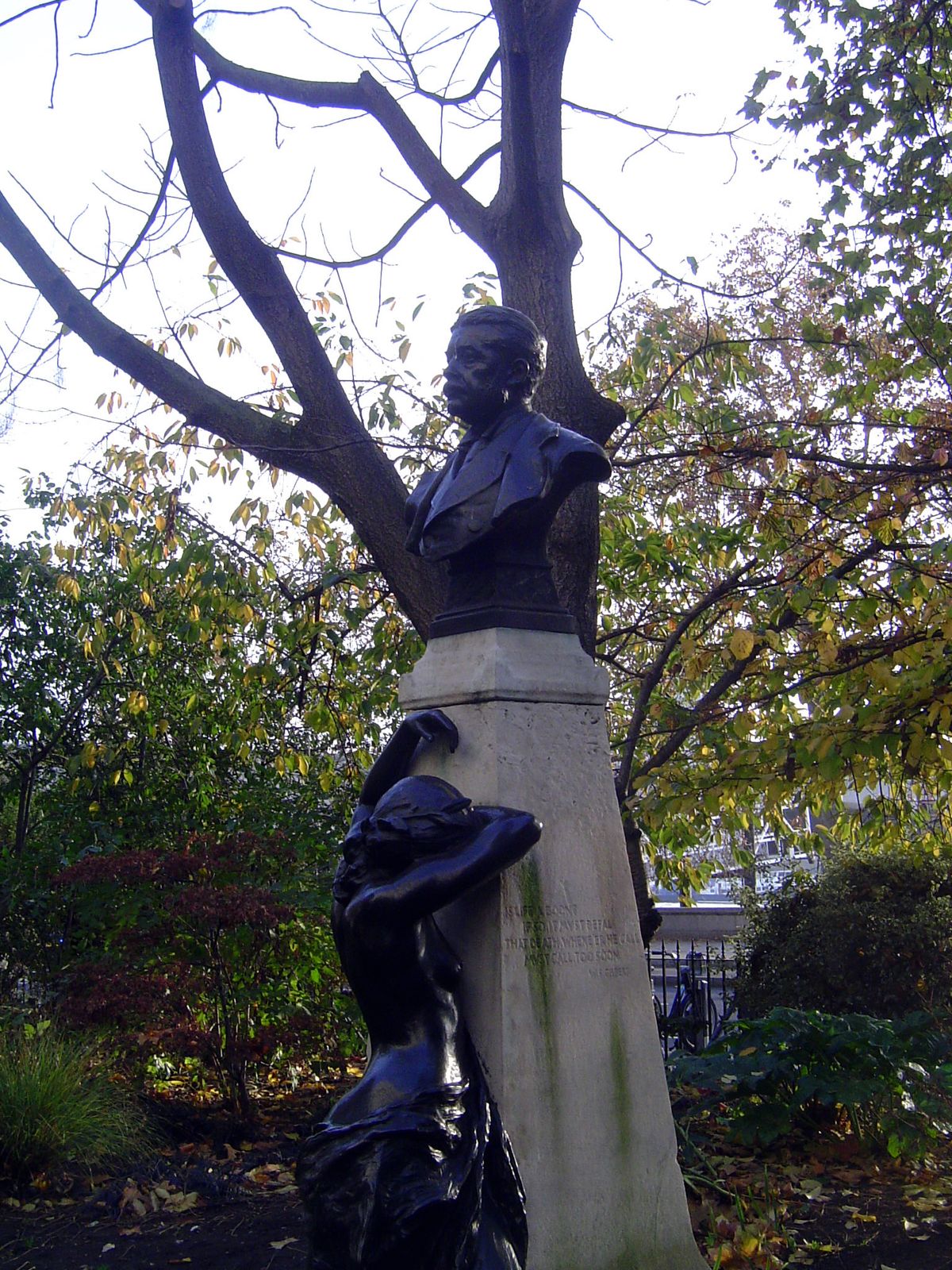 Arthur Sullivan hardly notices the grieving damsel, who looks like she could use one of his sweeter tunes.