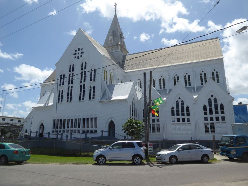 And here's the city's official pride, St. George's Anglican cathedral, from 1892. Guppy calls it "the world's tallest, biggest and perhaps u