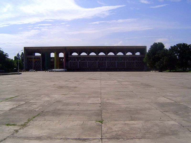 The High Court, which similarly houses the high courts of both Punjab and Haryana. The plaza is called the Esplanade. It was supposed to hav
