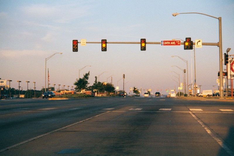 Main Street just east of the interstate. How much land was paved for this intersection? Enough for a couple of decent-sized lots, at least.