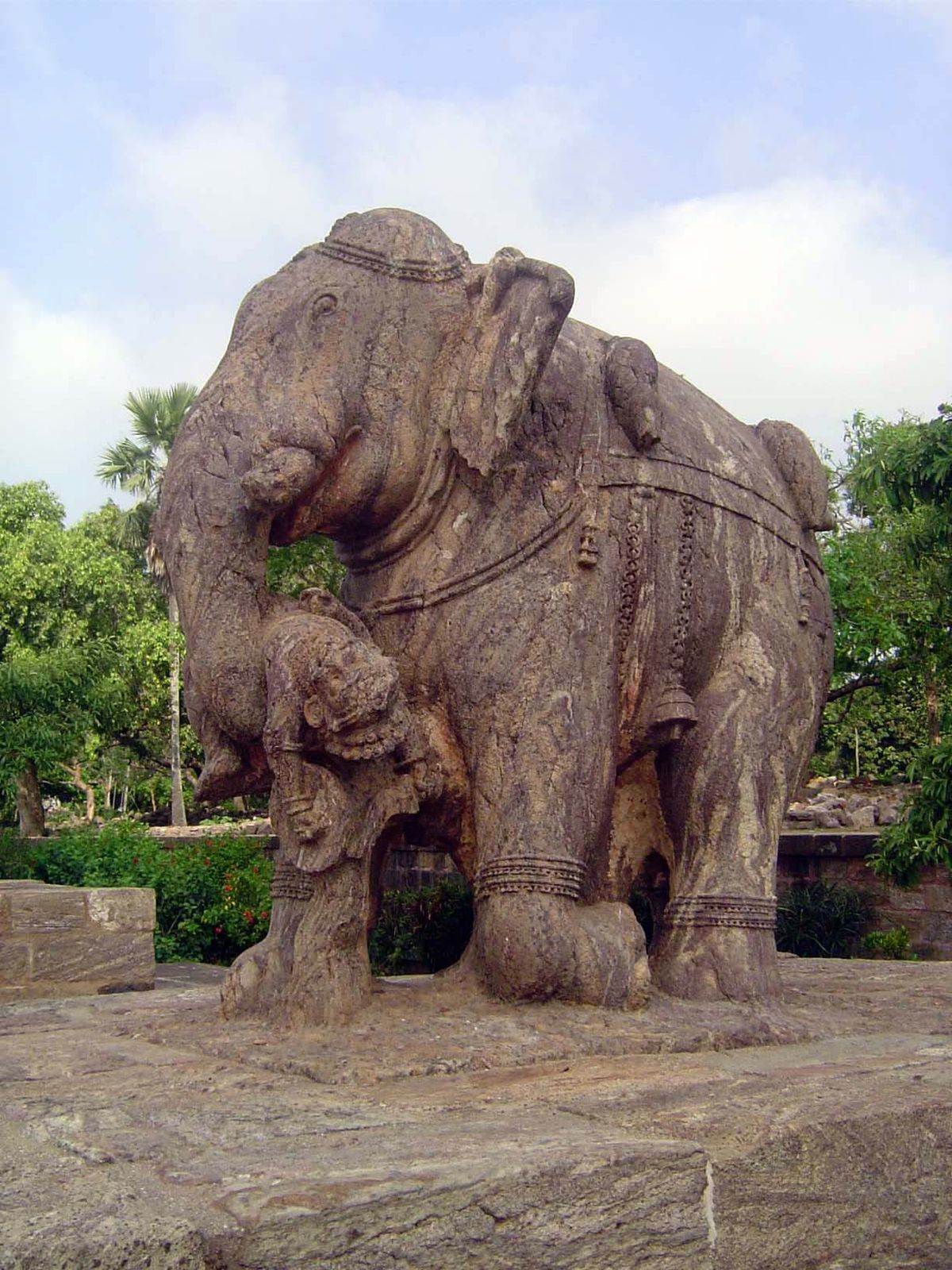 Soft but not necessarily gentle: another elephant prepares to hurl a demon.