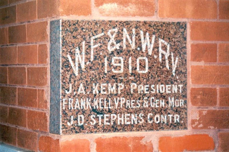 It wasn't always the Katy. It started out as the Wichita Falls and Northwest Railway.