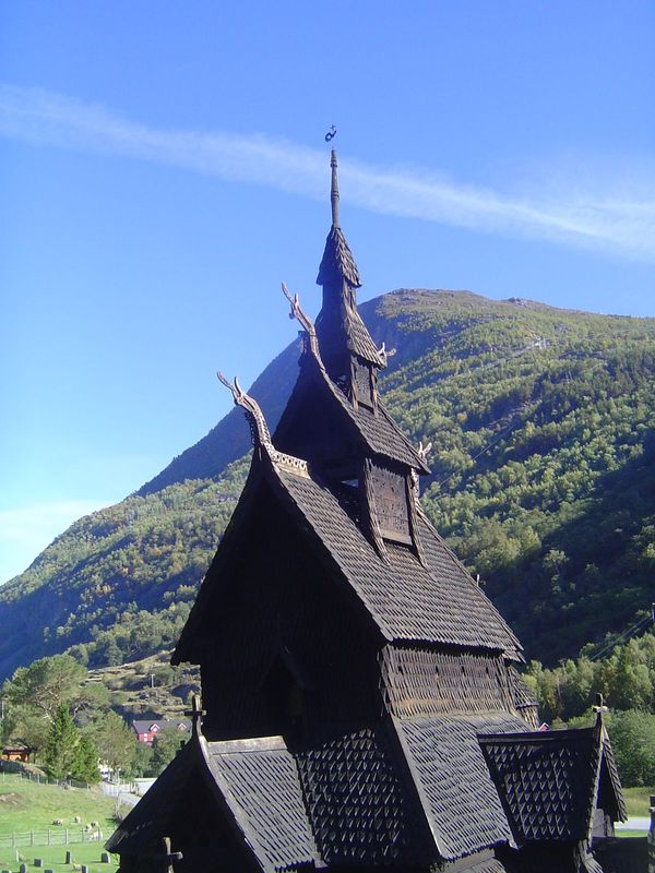 The dragon-head gable heads may be derived from the prow of Viking ships: after all, the men hired to build these churches were probably shi