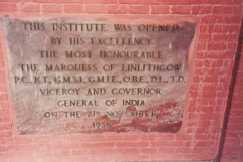 Dedicatory inscription at the Imperial Agricultural Research Institute now the Indian A.R.I on the west side of Delhi. The institution was f