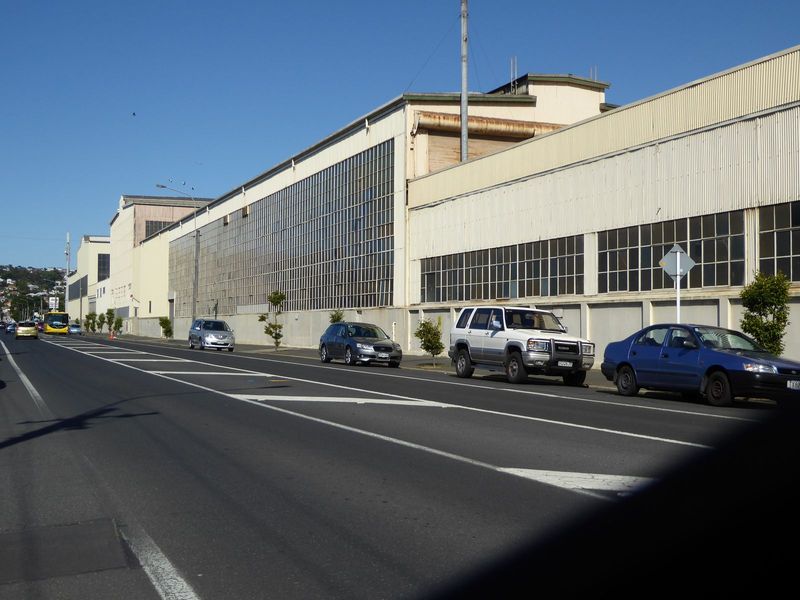 Along came railroads, and a mile to the south of the harbor you can still see the former Hillside Workshops of the New Zealand Railways Depa