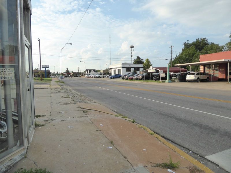 The location is Classen Boulevard, perpendicular to Main Street and a few blocks east of tracks. This used to be U.S. 77. In the days before