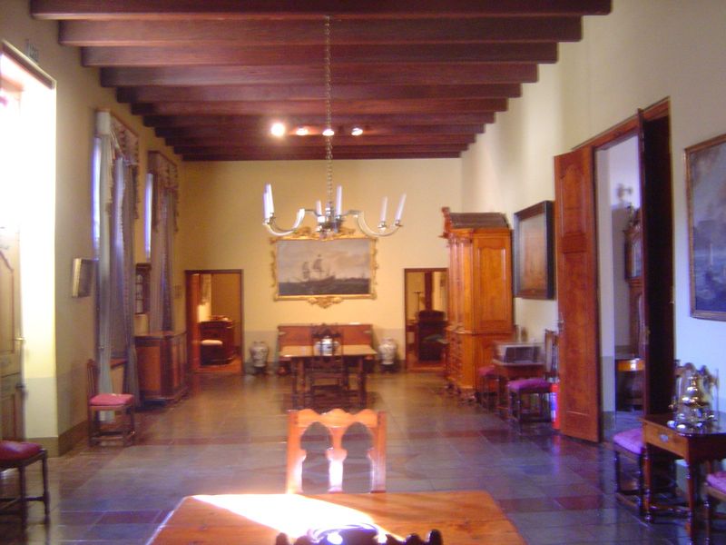 The Dining Hall: beautiful, but hard, uncomfortable.