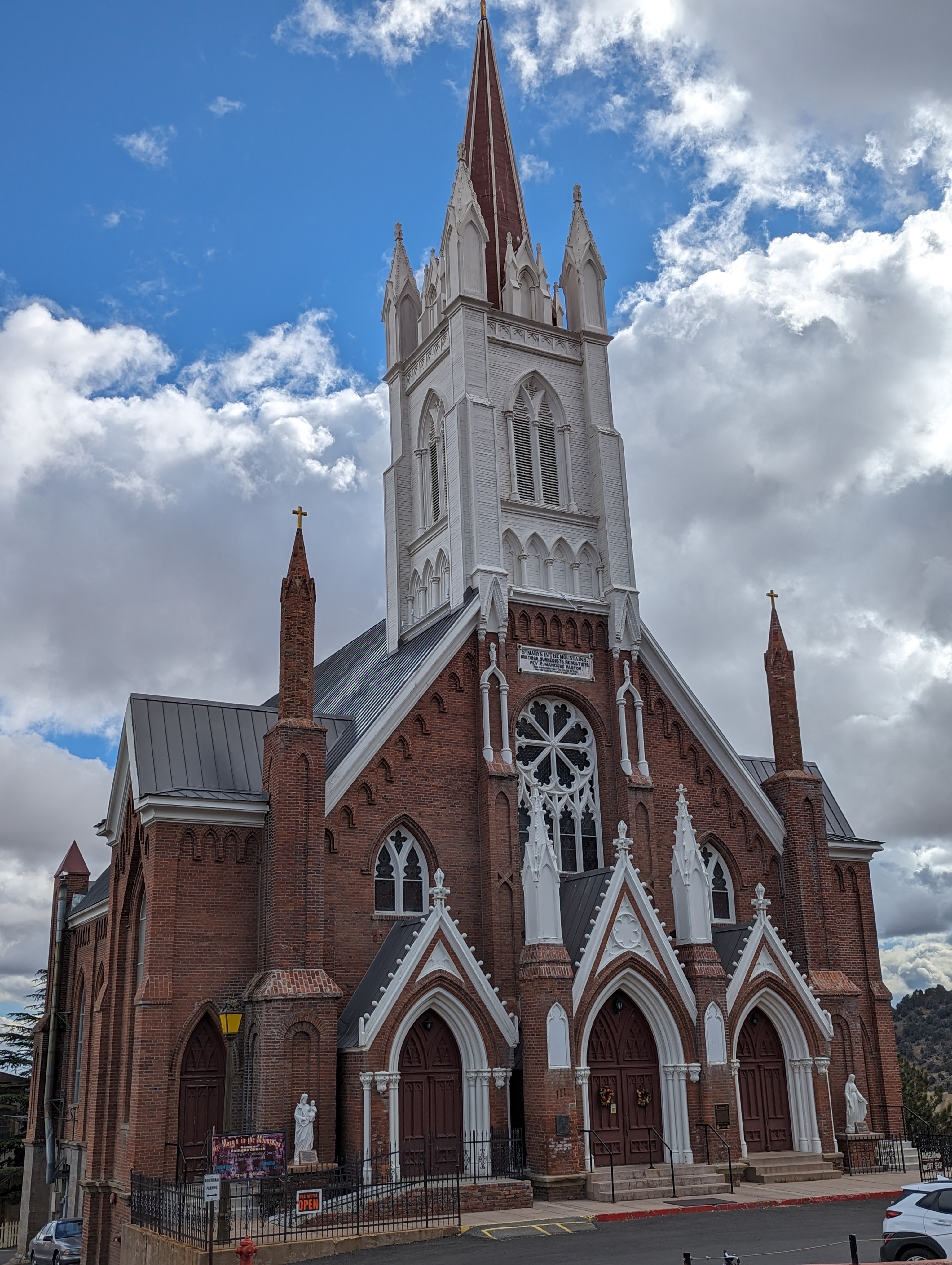 A majority of the miners at Virginia City were foreigners from England and Ireland, which is why the biggest church in town is Catholic.  Do