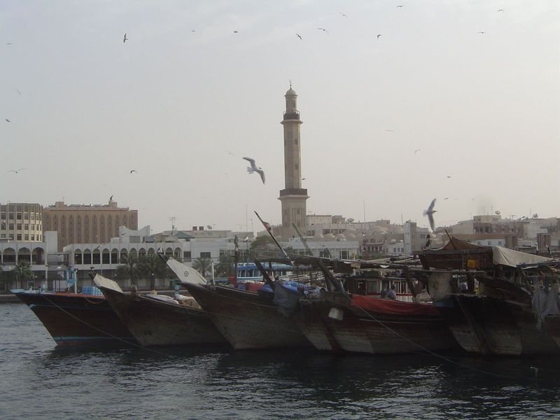 The east side of the lower Creek is the quarter called Deira. Across the water is Shindagha and, inland from it, Bur Dubai. In the past, the