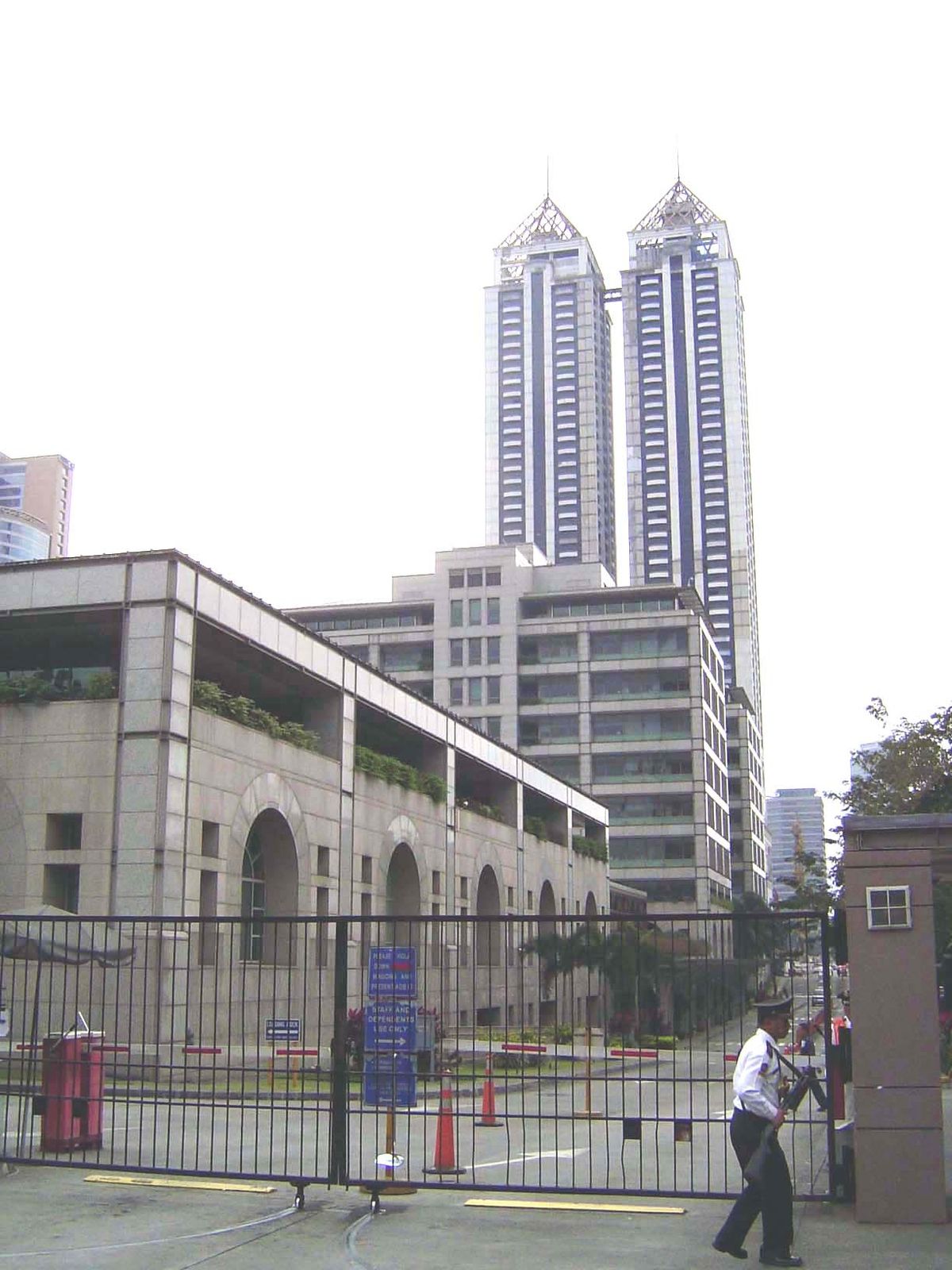 Here is the low-rise but well-guarded Asian Development Bank.